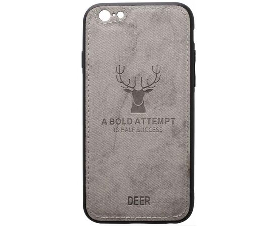 Купить Чехол-накладка TOTO Deer Shell With Leather Effect Case Apple iPhone 6 Plus/6s Plus Gray, фото , характеристики, отзывы