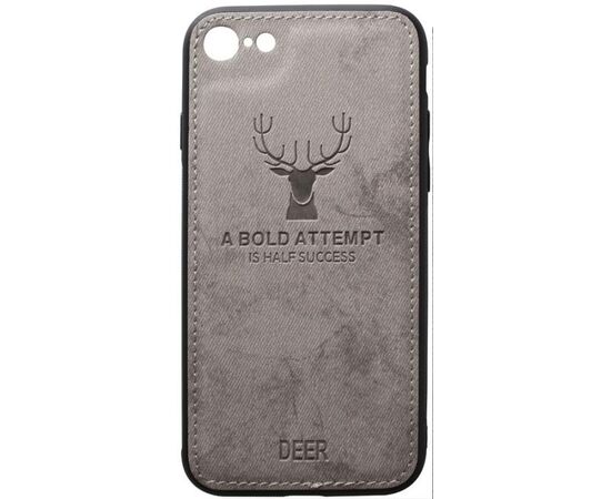 Купить Чехол-накладка TOTO Deer Shell With Leather Effect Case Apple iPhone 7/8/SE 2020 Grey, фото , характеристики, отзывы