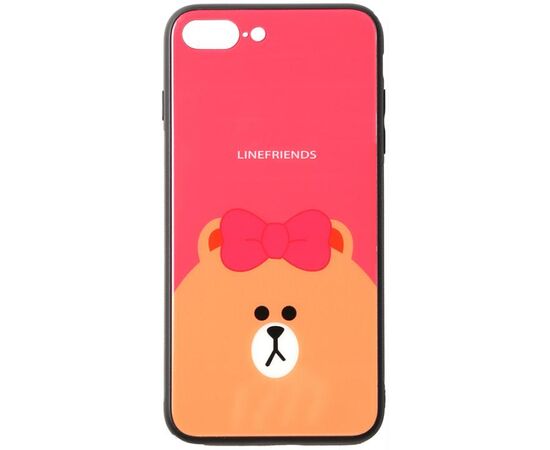 Придбати Чехол-накладка TOTO Cartoon Print Glass Case Apple iPhone 7 Plus/8 Plus Line friends Brown, image , характеристики, відгуки