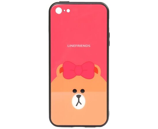 Придбати Чехол-накладка TOTO Cartoon Print Glass Case Apple iPhone 7/8/SE 2020 Line friends Brown, image , характеристики, відгуки