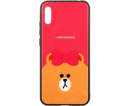 Купить Чехол-накладка TOTO Cartoon Print Glass Case Huawei Y6 2019 Line friends Brown, фото , характеристики, отзывы