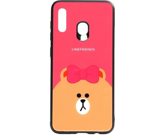 Купить Чехол-накладка TOTO Cartoon Print Glass Case Samsung Galaxy A20/A30 Line friends Brown, фото , характеристики, отзывы