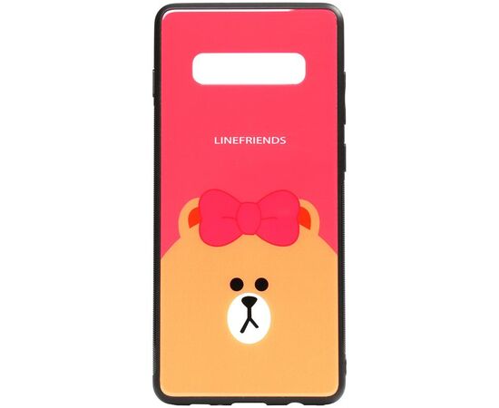 Придбати Чехол-накладка TOTO Cartoon Print Glass Case Samsung Galaxy S10 Line friends Brown, image , характеристики, відгуки