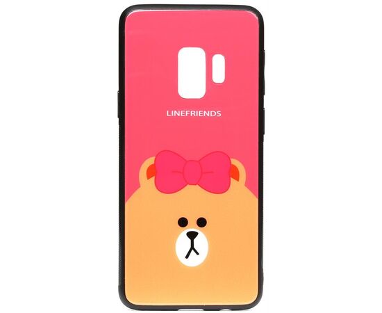 Придбати Чехол-накладка TOTO Cartoon Print Glass Case Samsung Galaxy S9 Line friends Brown, image , характеристики, відгуки