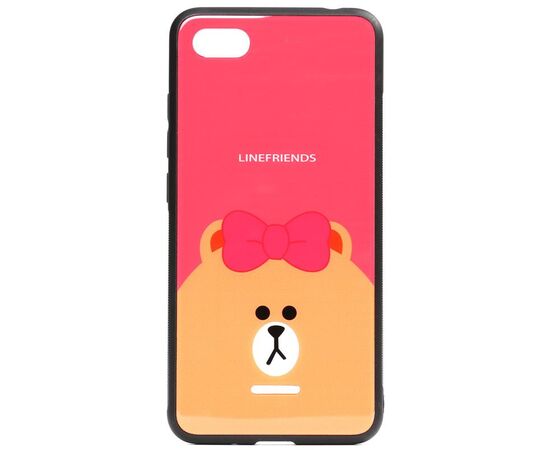 Придбати Чехол-накладка TOTO Cartoon Print Glass Case Xiaomi Redmi 6A Line friends Brown, image , характеристики, відгуки