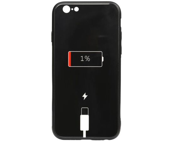 Придбати Чехол-накладка TOTO Cartoon Print Glass Case Apple iPhone 6/6s Battery Charge, image , характеристики, відгуки