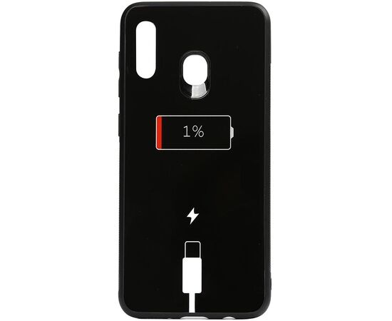 Придбати Чехол-накладка TOTO Cartoon Print Glass Case Samsung Galaxy A20/A30 Battery Charge, image , характеристики, відгуки