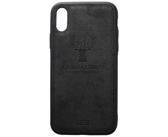 Придбати Чехол-накладка TOTO Deer Shell With Leather Effect Case Apple iPhone X/XS Black, image , характеристики, відгуки