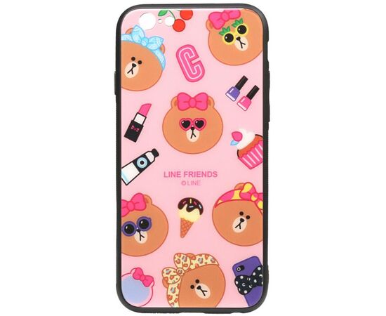 Придбати Чехол-накладка TOTO Cartoon Print Glass Case Apple iPhone 6/6s Line friends Linc, image , характеристики, відгуки