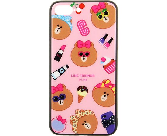 Придбати Чехол-накладка TOTO Cartoon Print Glass Case Apple iPhone 7 Plus/8 Plus Line friends Linc, image , характеристики, відгуки