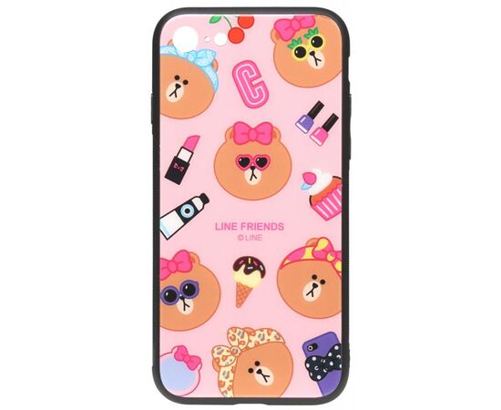 Придбати Чехол-накладка TOTO Cartoon Print Glass Case Apple iPhone 7/8/SE 2020 Line friends Linc, image , характеристики, відгуки