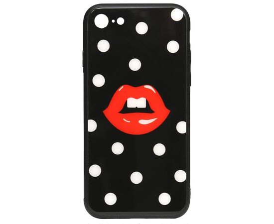 Придбати Чехол-накладка TOTO Cartoon Print Glass Case Apple iPhone 7/8/SE 2020 Red Lips, image , характеристики, відгуки