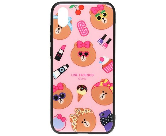 Купить Чехол-накладка TOTO Cartoon Print Glass Case Huawei Y5 2019 Line friends Linc, фото , характеристики, отзывы