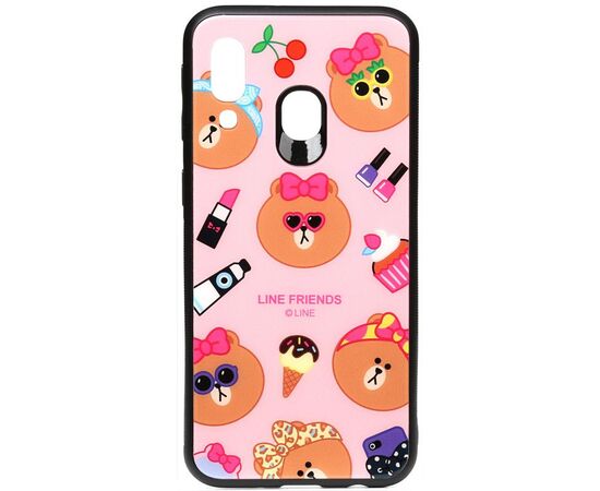 Придбати Чехол-накладка TOTO Cartoon Print Glass Case Samsung Galaxy A40 Line friends Linc, image , характеристики, відгуки