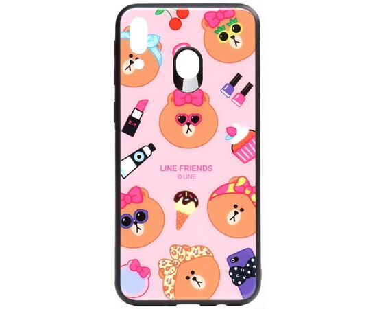 Придбати Чехол-накладка TOTO Cartoon Print Glass Case Samsung Galaxy M20 Line friends Linc, image , характеристики, відгуки