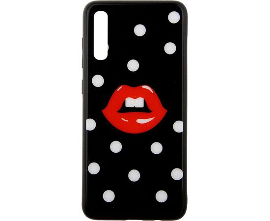 Придбати Чехол-накладка TOTO Cartoon Print Glass Case Samsung Galaxy A70 Red Lips, image , характеристики, відгуки