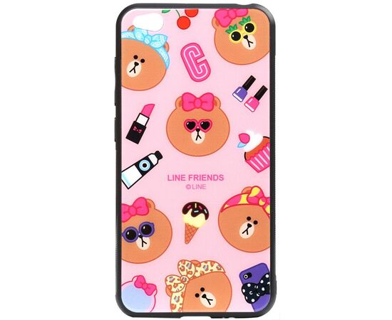 Придбати Чехол-накладка TOTO Cartoon Print Glass Case Xiaomi Redmi Go Line friends Linc, image , характеристики, відгуки