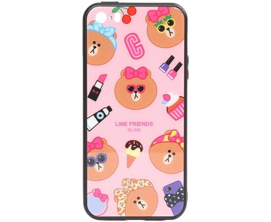 Придбати Чехол-накладка TOTO Cartoon Print Glass Case Apple iPhone SE/5s/5 Line friends Linc, image , характеристики, відгуки