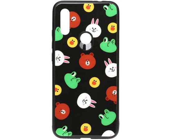 Придбати Чехол-накладка TOTO Cartoon Print Glass Case Xiaomi Redmi 7 Line friends Black, image , характеристики, відгуки