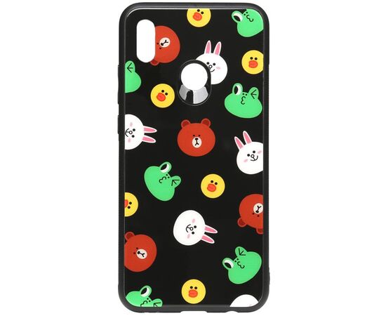 Придбати Чехол-накладка TOTO Cartoon Print Glass Case Huawei P Smart Z Line friends Black, image , характеристики, відгуки