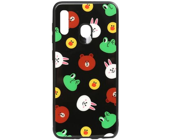 Придбати Чехол-накладка TOTO Cartoon Print Glass Case Huawei Y7 2019 Line friends Black, image , характеристики, відгуки