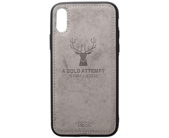 Придбати Чехол-накладка TOTO Deer Shell With Leather Effect Case Apple iPhone X/XS Grey, image , характеристики, відгуки