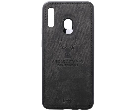 Придбати Чехол-накладка TOTO Deer Shell With Leather Effect Case Samsung Galaxy A20/A30 Black, image , характеристики, відгуки