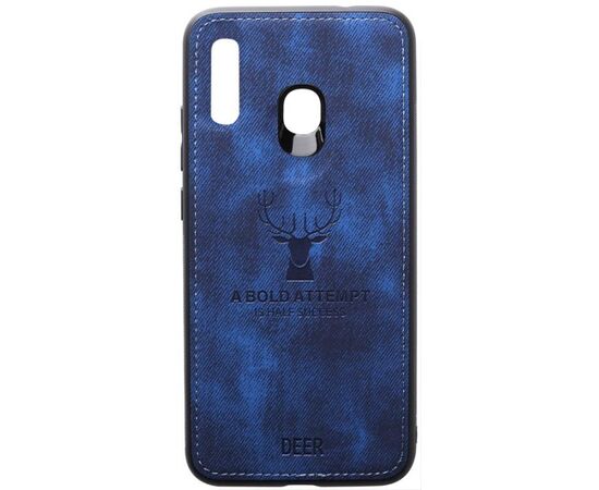 Купить Чехол-накладка TOTO Deer Shell With Leather Effect Case Samsung Galaxy A20/A30 Dark Blue, фото , характеристики, отзывы