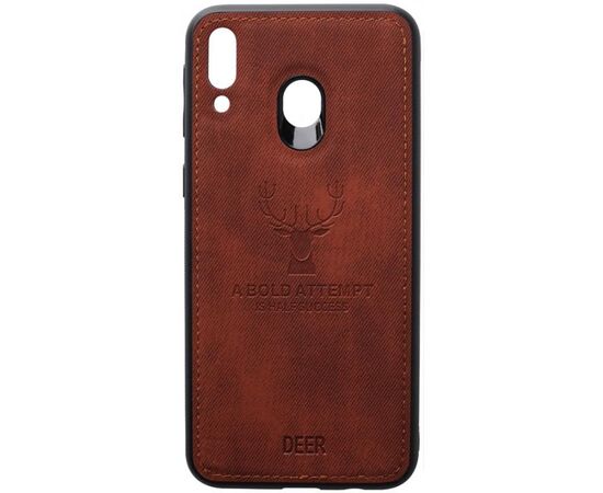 Придбати Чехол-накладка TOTO Deer Shell With Leather Effect Case Samsung Galaxy M20 Brown, image , характеристики, відгуки