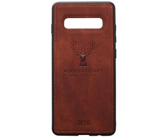 Придбати Чехол-накладка TOTO Deer Shell With Leather Effect Case Samsung Galaxy S10 Brown, image , характеристики, відгуки