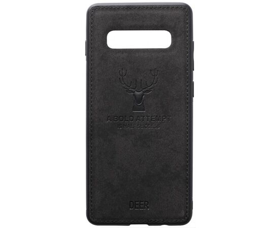 Придбати Чехол-накладка TOTO Deer Shell With Leather Effect Case Samsung Galaxy S10+ Black, image , характеристики, відгуки