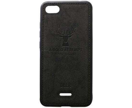 Придбати Чехол-накладка TOTO Deer Shell With Leather Effect Case Xiaomi Redmi 6A Black, image , характеристики, відгуки