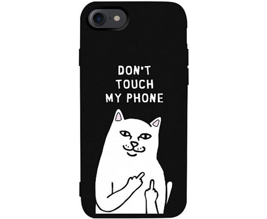 Придбати Чехол-накладка TOTO Matt TPU 2mm Print Case Apple iPhone 7/8/SE 2020 #58 Cat Dontouch Black, image , характеристики, відгуки