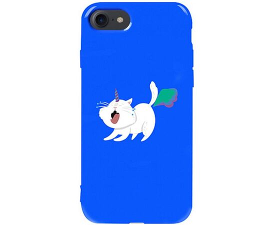 Придбати Чехол-накладка TOTO Pure TPU 2mm Print Case Apple iPhone 7/8/SE 2020 #6 Cat Puk Blue, image , характеристики, відгуки