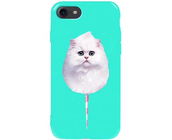 Придбати Чехол-накладка TOTO Pure TPU 2mm Print Case Apple iPhone 7/8/SE 2020 #9 Cat Candy Mint, image , характеристики, відгуки