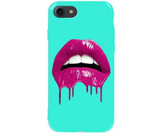 Придбати Чехол-накладка TOTO Pure TPU 2mm Print Case Apple iPhone 7/8/SE 2020 #32 Lips Mint, image , характеристики, відгуки