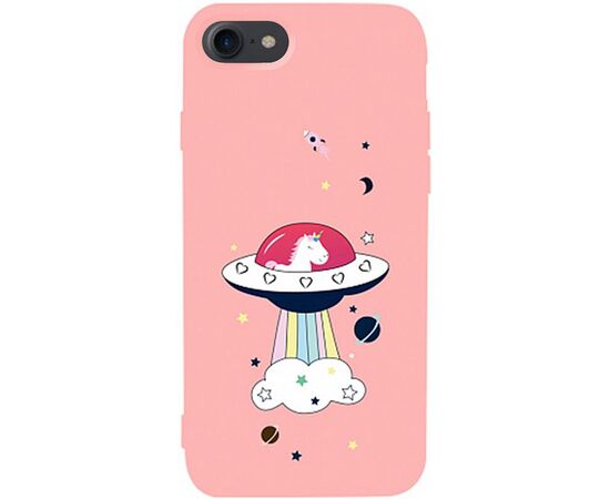 Придбати Чехол-накладка TOTO Matt TPU 2mm Print Case Apple iPhone 7/8/SE 2020 #17 Ufo Pink, image , характеристики, відгуки