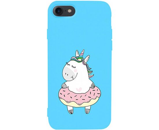 Придбати Чехол-накладка TOTO Matt TPU 2mm Print Case Apple iPhone 7/8/SE 2020 #3 Unicorn Donut Sky Blue, image , характеристики, відгуки