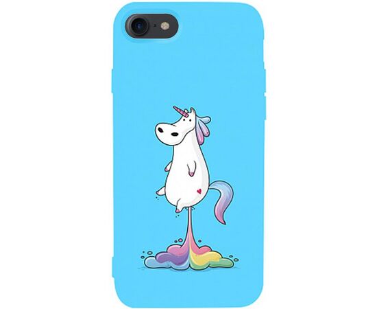 Купить Чехол-накладка TOTO Matt TPU 2mm Print Case Apple iPhone 7/8/SE 2020 #30 Unicorn Puk Sky Blue, фото , характеристики, отзывы