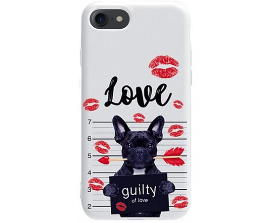 Придбати Чехол-накладка TOTO Pure TPU 2mm Print Case Apple iPhone 7/8/SE 2020 #39 Dog Kiss White, image , характеристики, відгуки