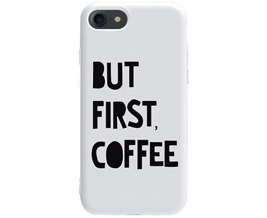 Придбати Чехол-накладка TOTO Pure TPU 2mm Print Case Apple iPhone 7/8/SE 2020 #41 First Coffee White, image , характеристики, відгуки