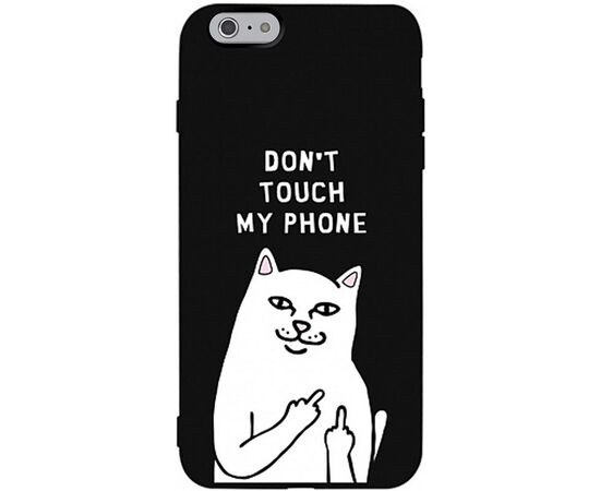 Придбати Чехол-накладка TOTO Matt TPU 2mm Print Case Apple iPhone 6/6s #58 Cat Dontouch Black, image , характеристики, відгуки