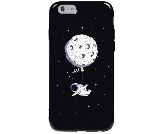 Придбати Чехол-накладка TOTO Pure TPU 2mm Print Case Apple iPhone 6/6s #47 Space Moon Black, image , характеристики, відгуки