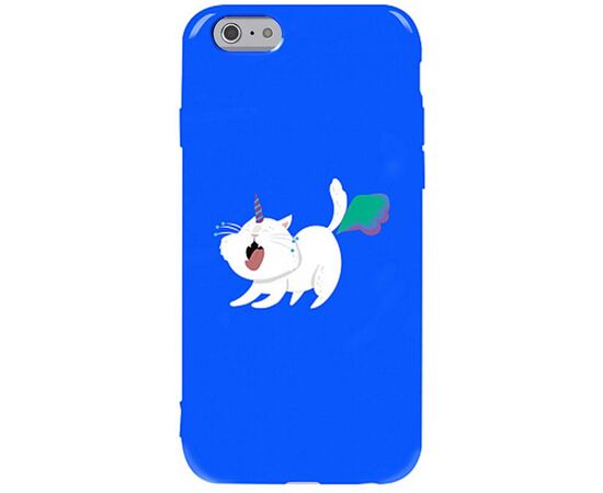 Придбати Чехол-накладка TOTO Pure TPU 2mm Print Case Apple iPhone 6/6s #6 Cat Puk Blue, image , характеристики, відгуки