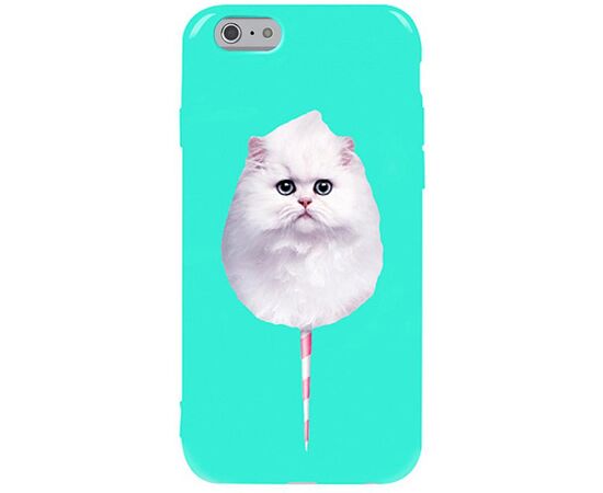 Купить Чехол-накладка TOTO Pure TPU 2mm Print Case Apple iPhone 6/6s #9 Cat Candy Mint, фото , характеристики, отзывы