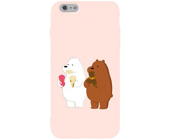 Придбати Чехол-накладка TOTO Matt TPU 2mm Print Case Apple iPhone 6/6s #66 Bear Icecreame Sand pink, image , характеристики, відгуки