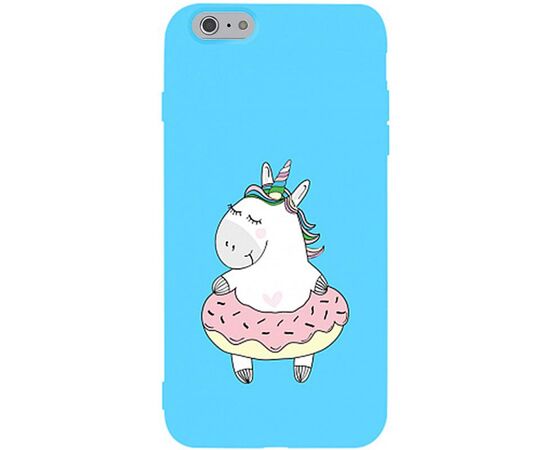 Купить Чехол-накладка TOTO Matt TPU 2mm Print Case Apple iPhone 6/6s #3 Unicorn Donut Sky Blue, фото , характеристики, отзывы