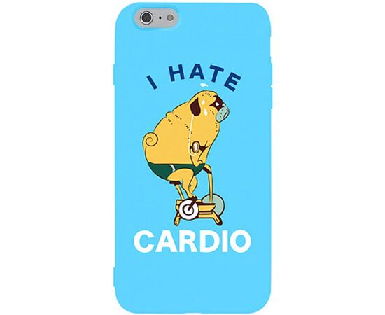 Придбати Чехол-накладка TOTO Matt TPU 2mm Print Case Apple iPhone 6/6s #5 Hate Cardio Sky Blue, image , характеристики, відгуки