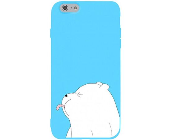 Придбати Чехол-накладка TOTO Matt TPU 2mm Print Case Apple iPhone 6/6s #57 Bear Tongue Sky Blue, image , характеристики, відгуки