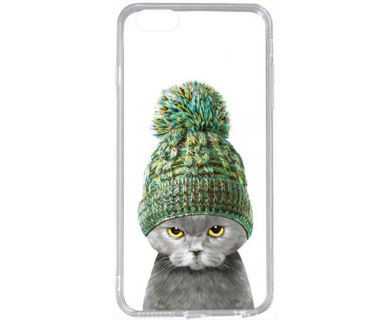 Придбати Чехол-накладка TOTO Acrylic+TPU Print Case Apple iPhone 6/6s #7 Cat In Hat Transparent, image , характеристики, відгуки